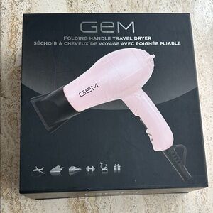 NEW 🆕 Gem Pink Folding Handle Travel Hair Dryer never removed from box